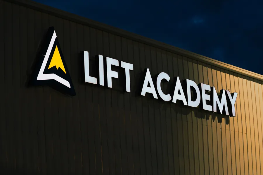 a sign on a building